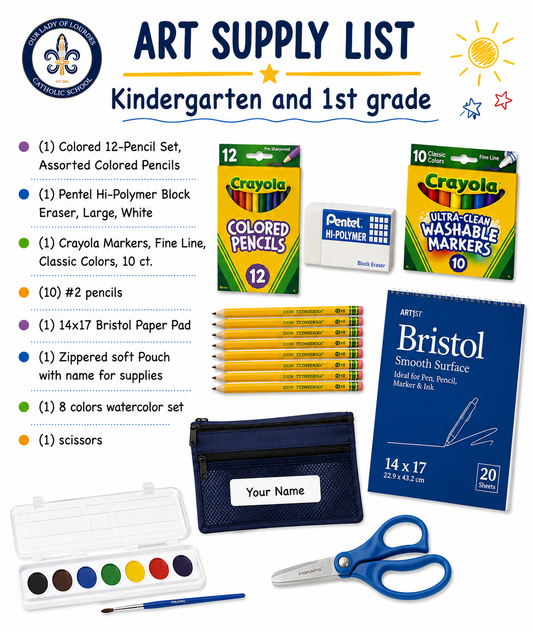 OLOL - 1st Grade Supply List