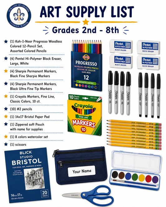 OLOL - Middle School Supply List