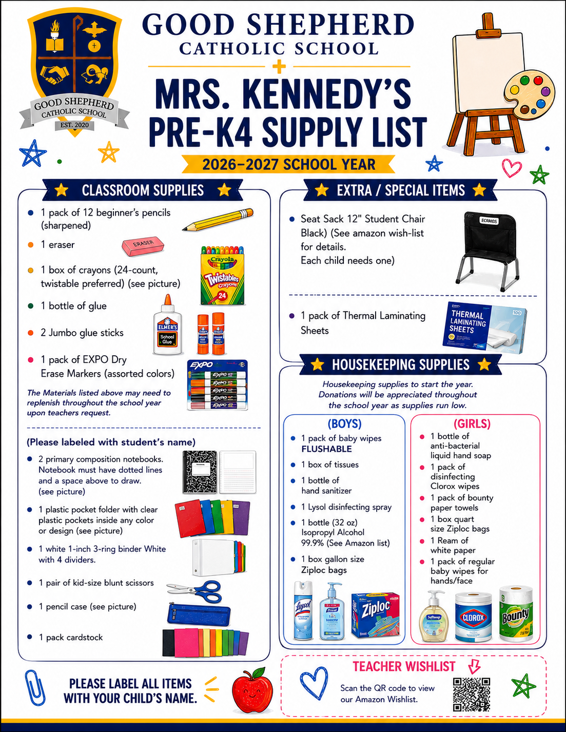 GSCS - Pre-K4 Supply List