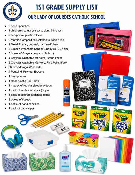 OLOL - 1st Grade Supply List