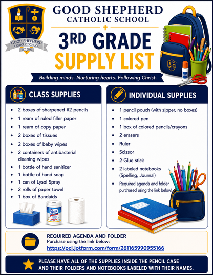 GSCS - 3rd Grade Supply List