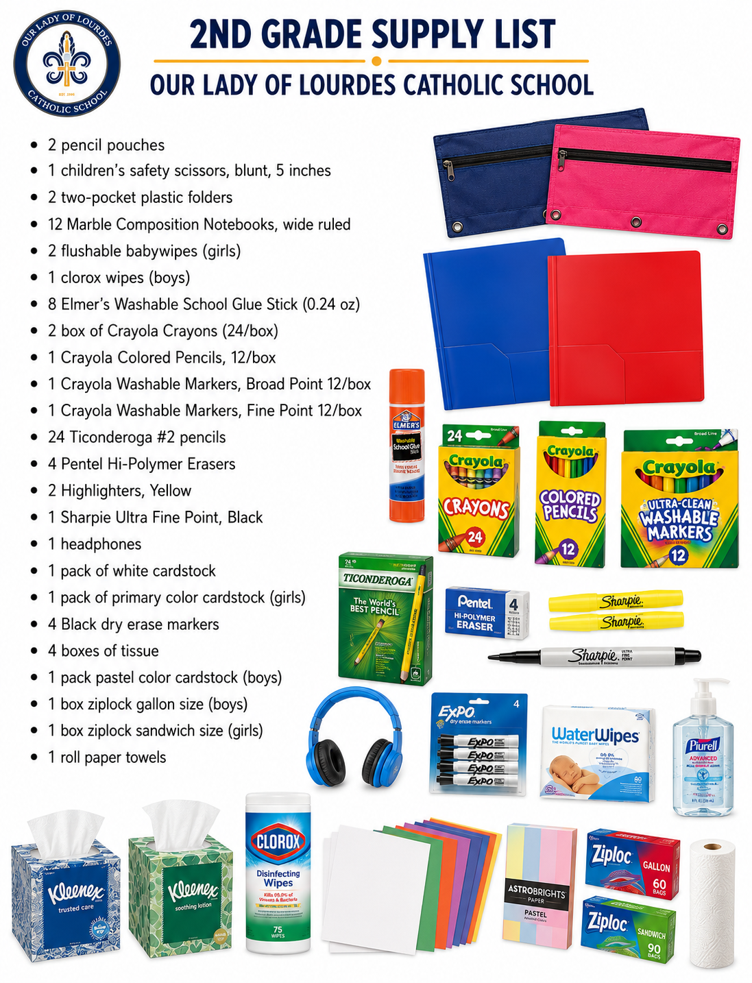 OLOL - 2nd Grade Supply List