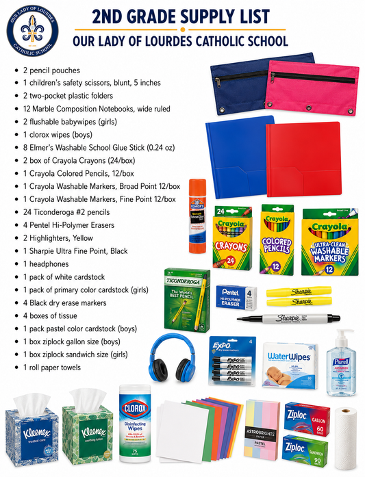 OLOL - 2nd Grade Supply List