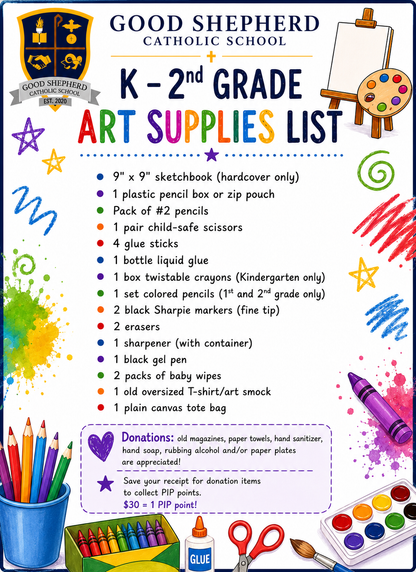 GSCS - 1st Grade Supply List
